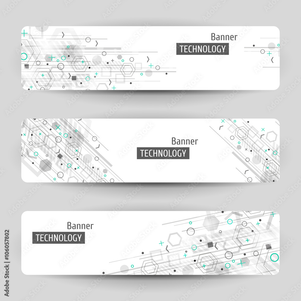 Technology banners. Technology banners.