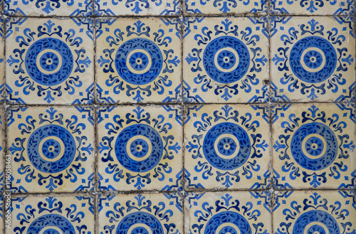 Detail of some typical portuguese tiles