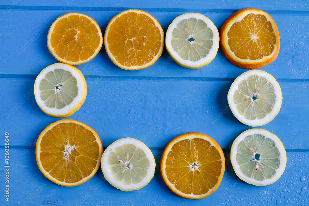 Lemon and orange slices Lemon and orange slices