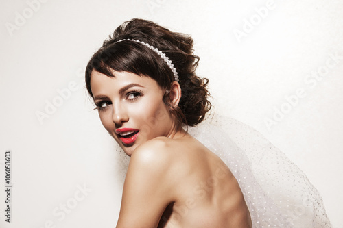 Portrait of Young gorgeous Bride