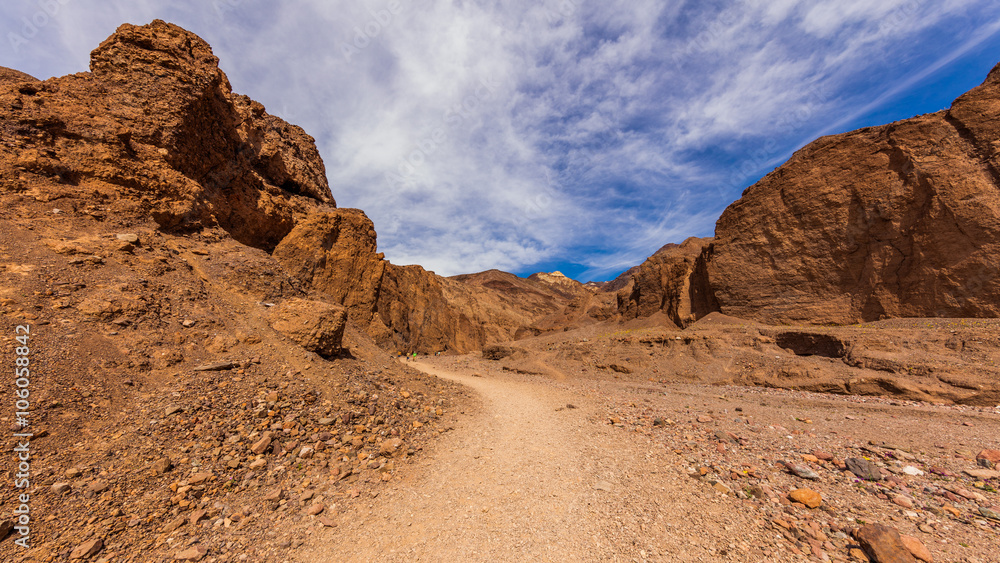 Fototapeta premium Sandstone formations in Natural bridge canyon trail, Death Valley