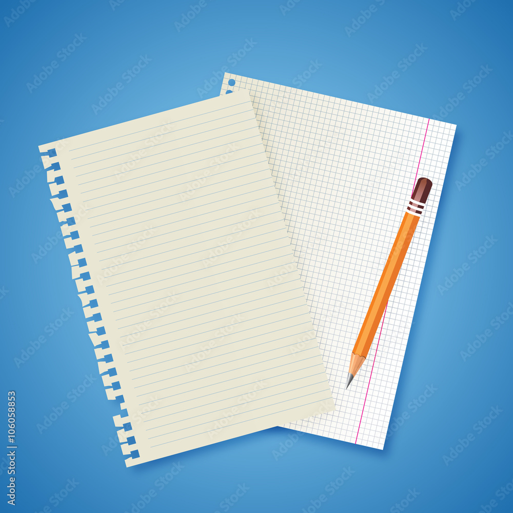 notebook papers and pencil notebook papers and pencil