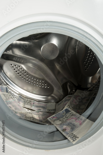 Czech money thrown in the washing machine