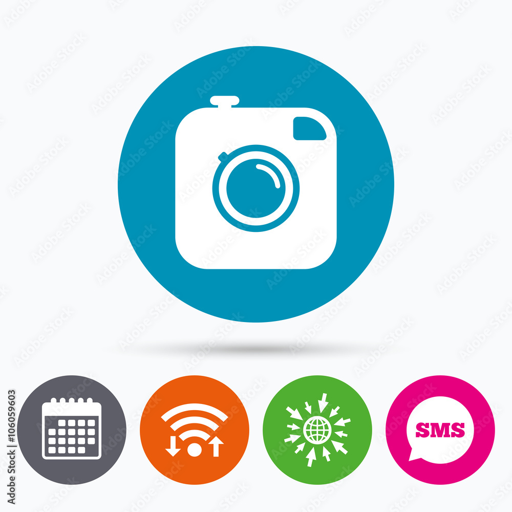 Hipster photo camera sign icon. Retro camera. Hipster photo camera sign icon. Retro camera.