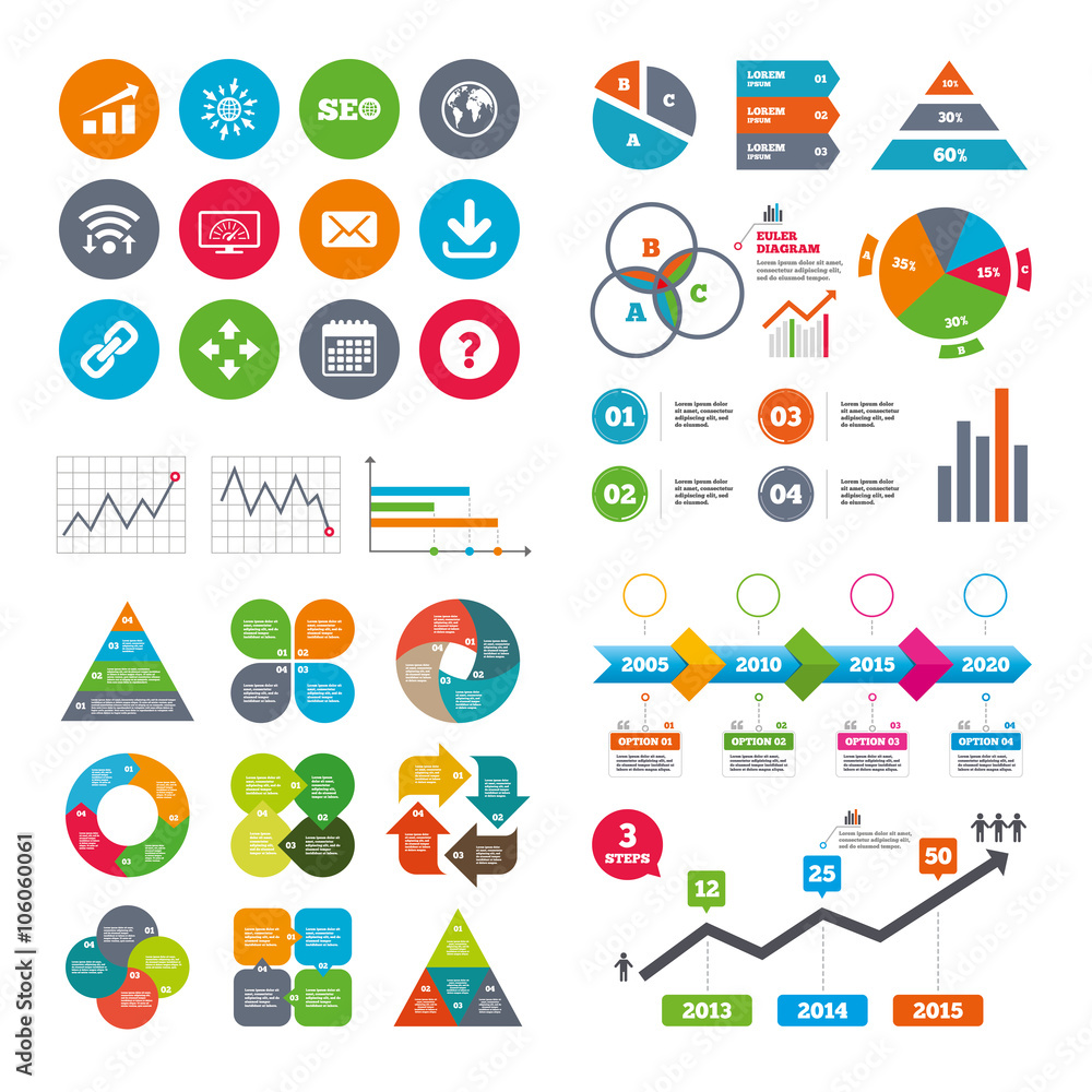Internet, seo icons. Bandwidth speed sign. Internet, seo icons. Bandwidth speed sign.