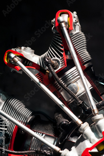 Foto Close up on engine parts