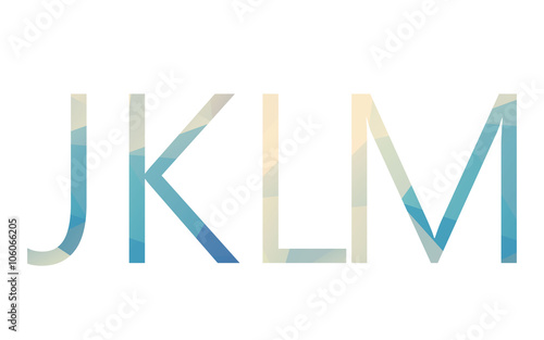 Polygonal isolated light gradient letters