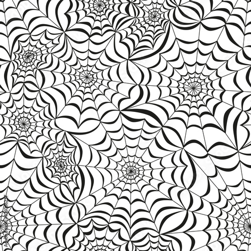 Spider's web seamless background. Vector pattern