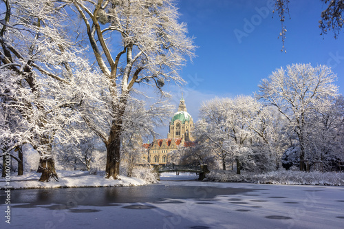 Sunny winter day in Hanover, Lower Saxony