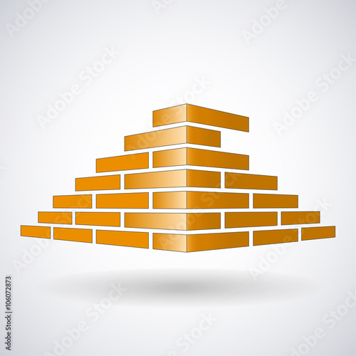 Architecture and Buildin, brick Vector logo design concept. Bricks Icon, Bricks Picture, Bricks Drawing, Bricks Image, Bricks Graphic, Bricks JPG, Bricks EPS10, Bricks AI. - stock vector