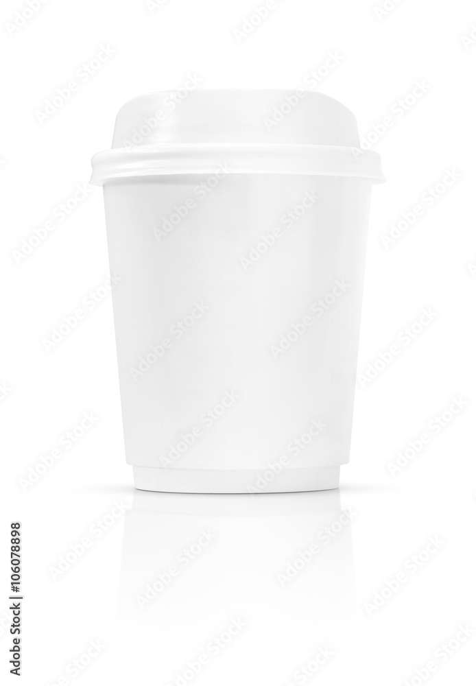 blank coffee cup to go isolated on white background blank coffee cup to go isolated on white background