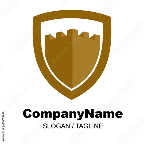 Castle Fortress logo icon Vector