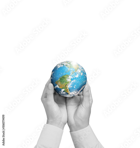  hand holding globe Elements of this image furnished by NASA