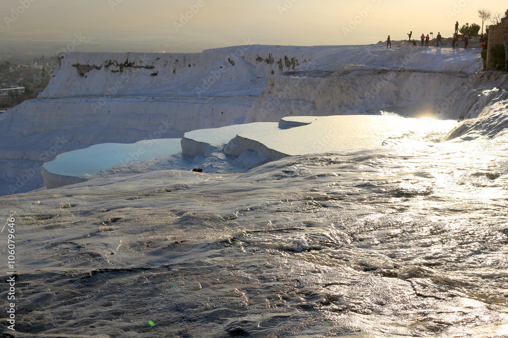 Obraz premium Travertine terraces at Pamukkale