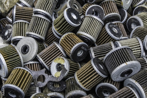 Assorted used oil filter of motorcycle / car / machine
