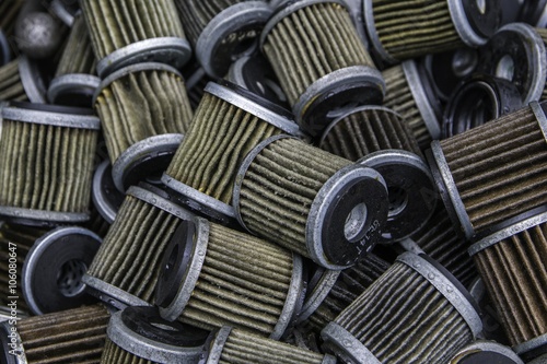 Assorted used oil filter of motorcycle / car / machine