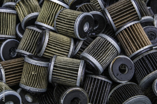 Assorted used oil filter of motorcycle / car / machine