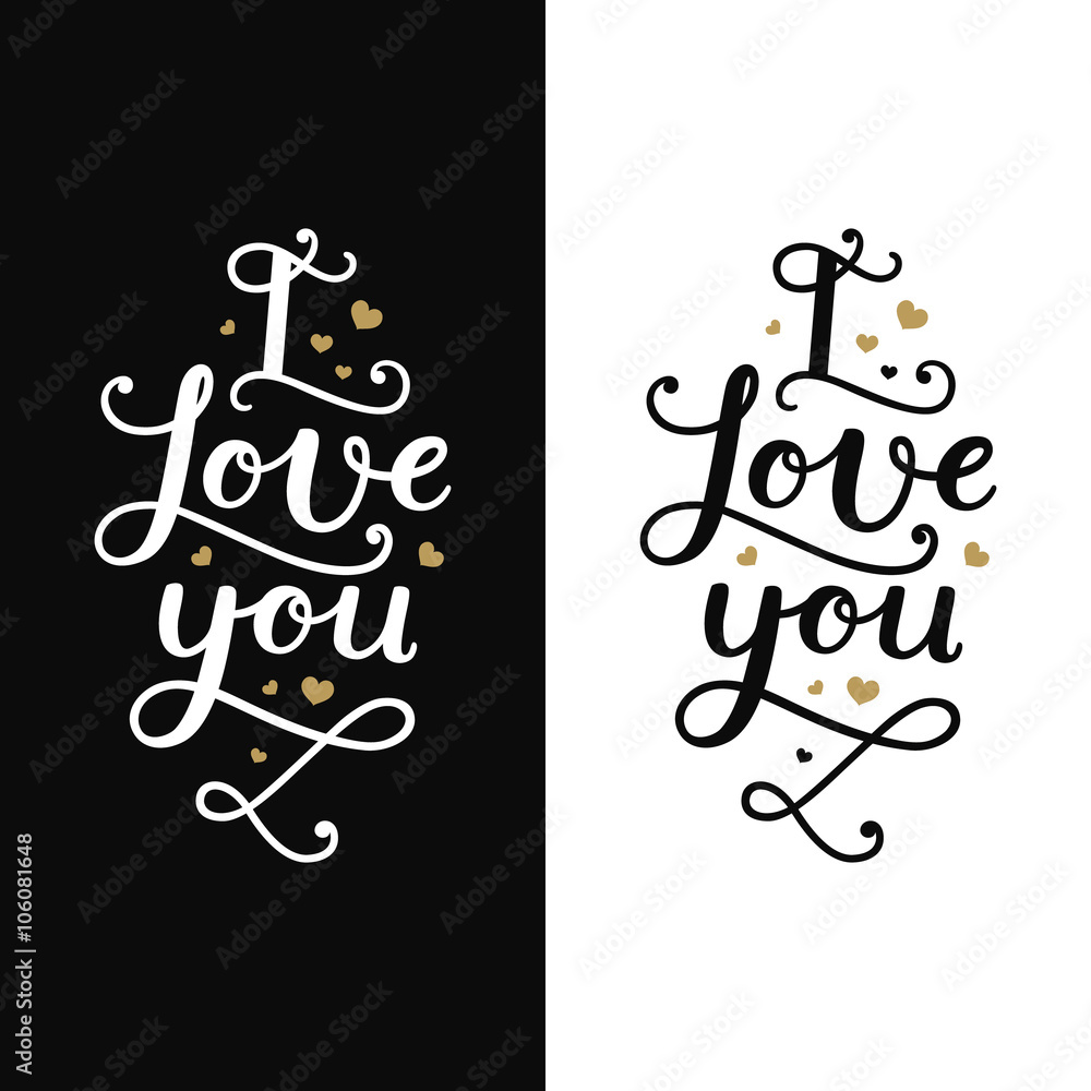 Love card with lettering Love card with lettering