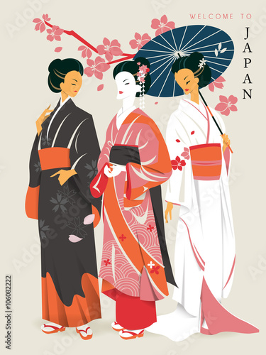 elegant geishas poster