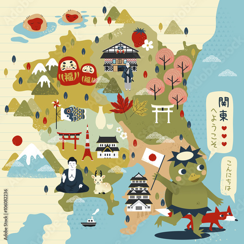 lovely Japan travel map