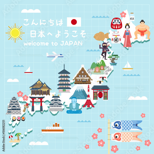 Japan travel map