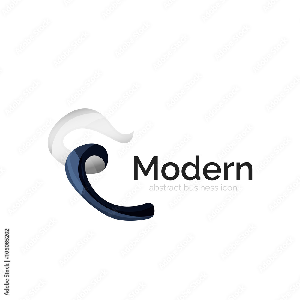 Wave ribbon logo, vector abstract shape Wave ribbon logo, vector abstract shape