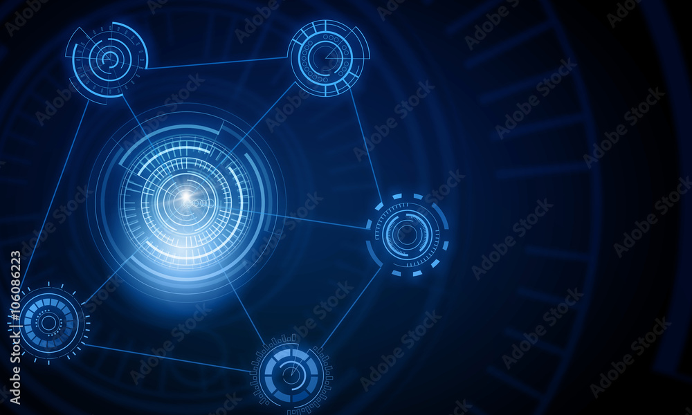 High technology blue background High technology blue background