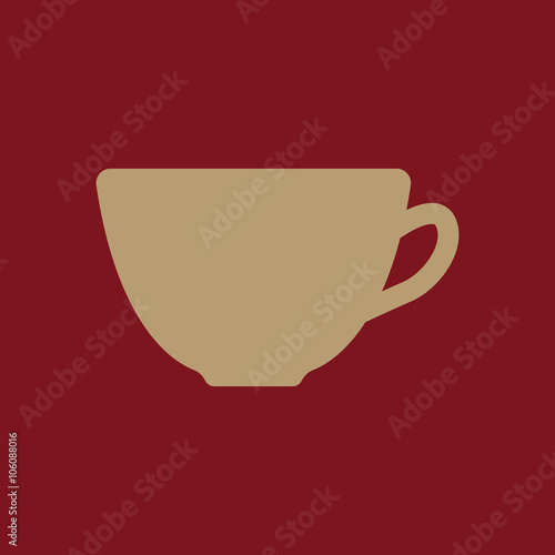 The cup icon. Tea symbol. Flat
