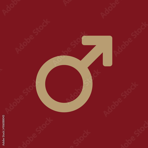 The male icon. Man symbol. Flat