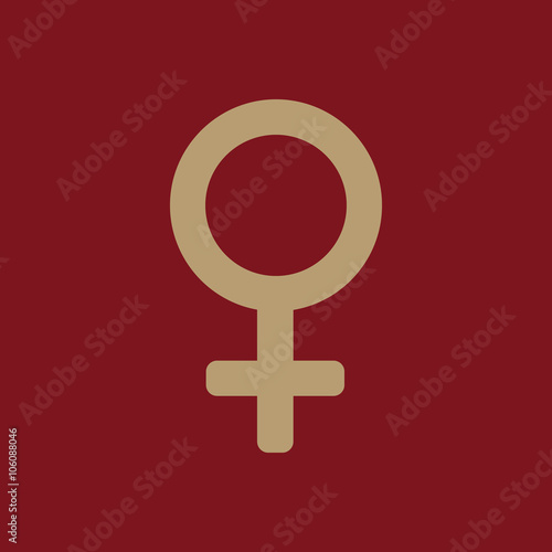 The women icon. Female symbol. Flat