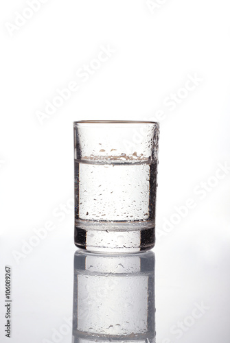 glass on a white background