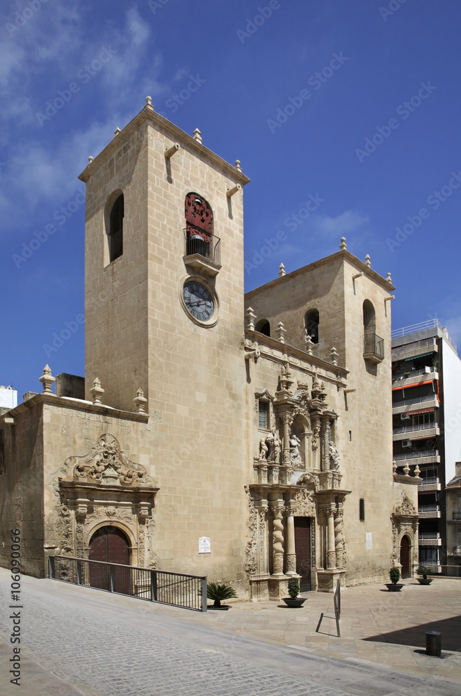 Basilica of Santa Maria in Alicante. Spain