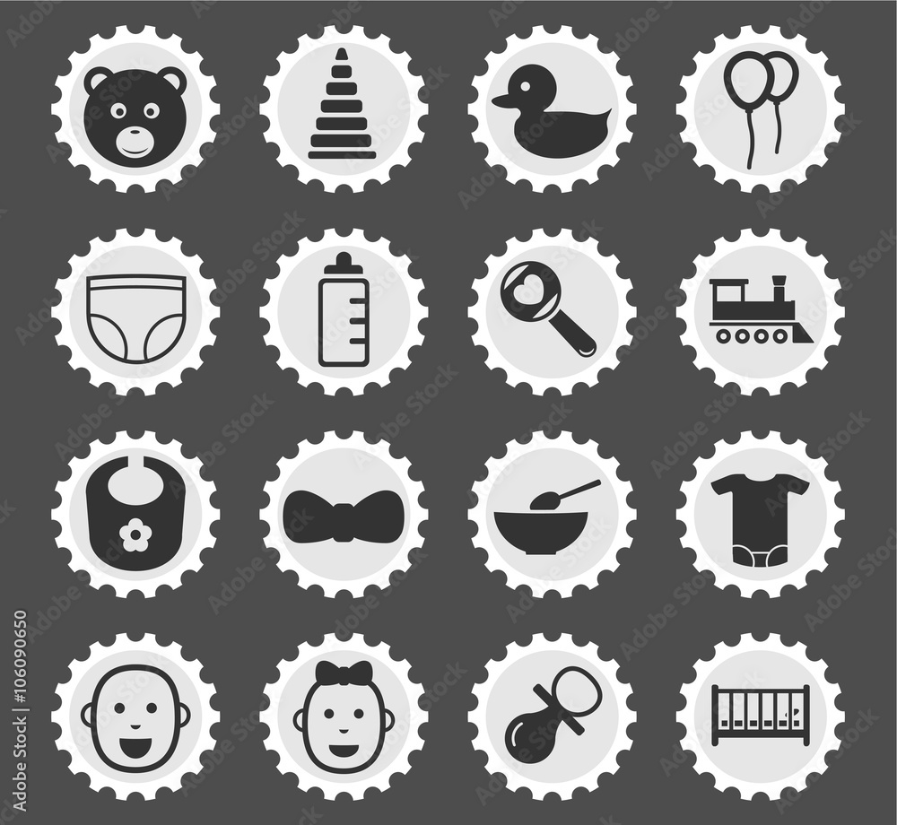 Baby icons set Baby icons set