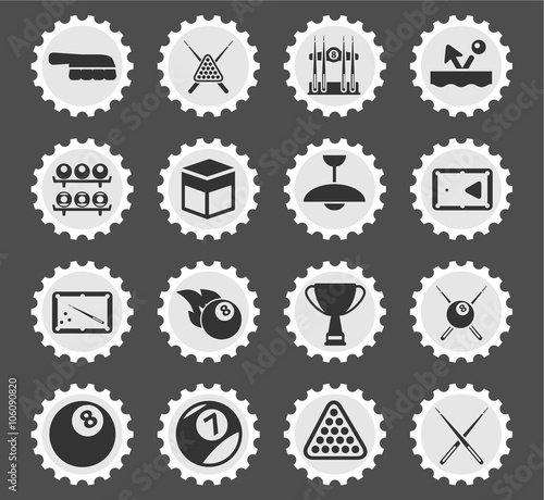 Billiards simply icons