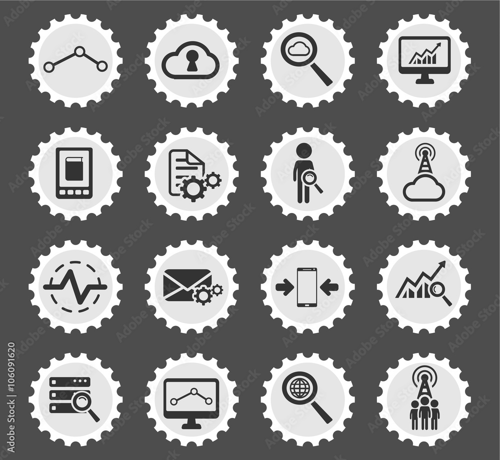Data analytic simply icons Data analytic simply icons