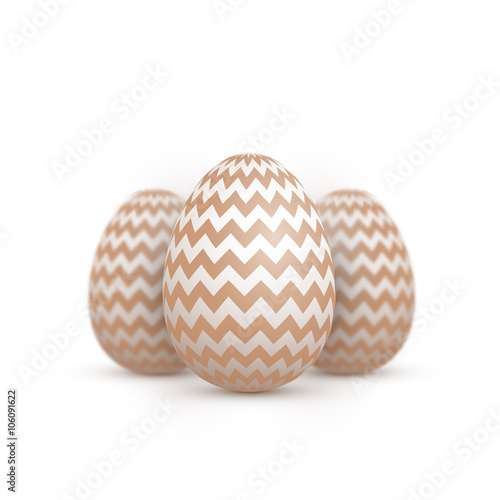 Realistic Vector Easter Egg Icon. Painted Vector Egg Set Isolate