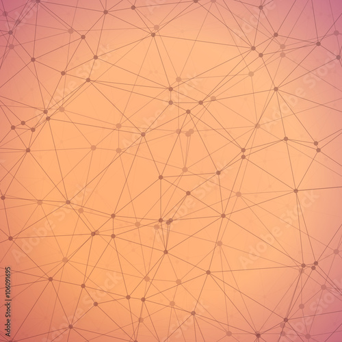 Futuristic Wireframe Vector Background. Polygonal Network Textur