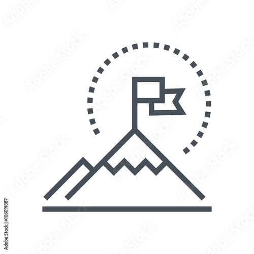 Get on top, climp a mountain icon photo