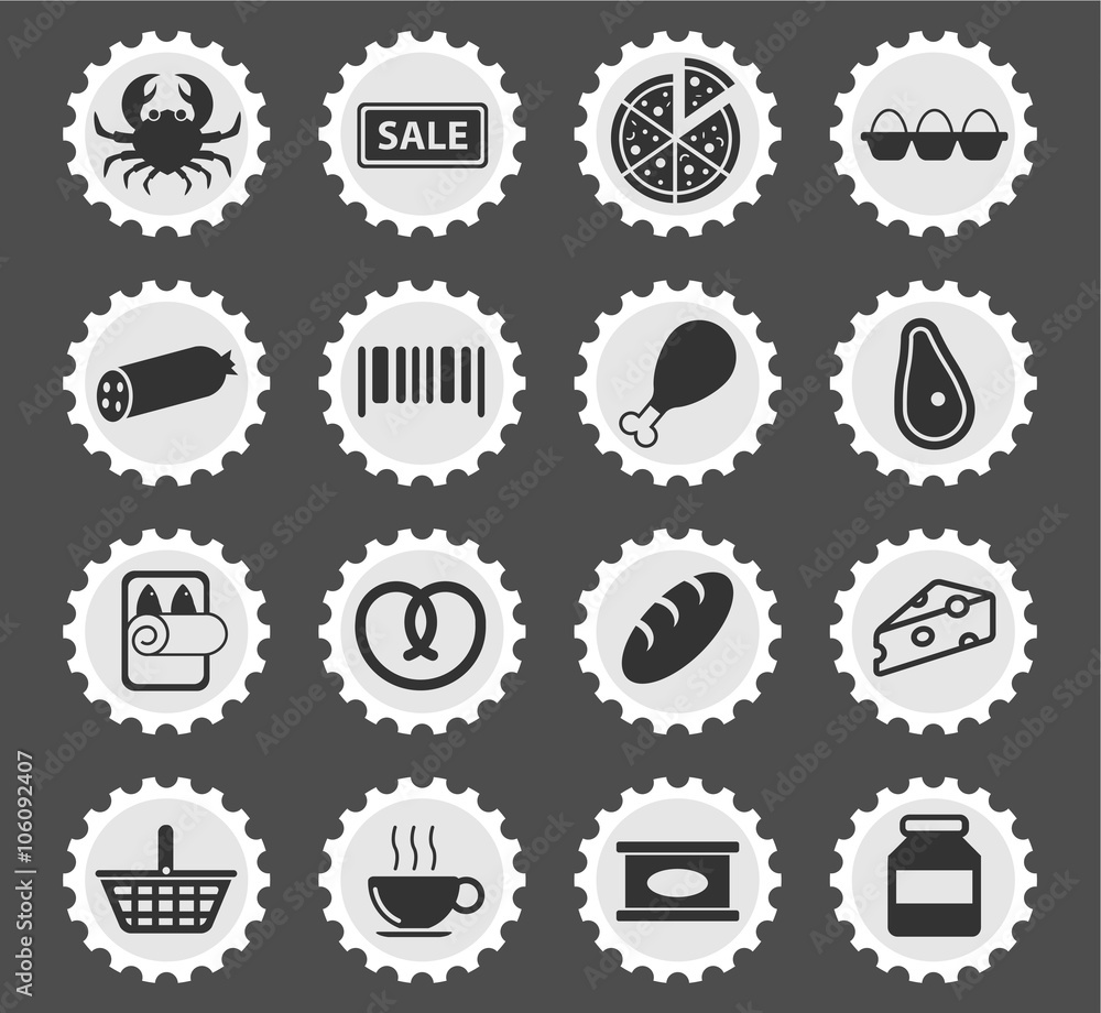 Grocery simply icons Grocery simply icons