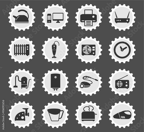 Home applicances simply icons