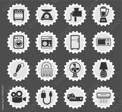 Home applicances simply icons