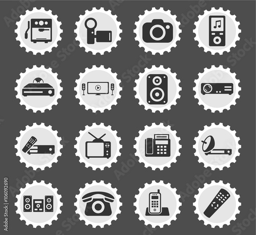 Home applicances simply icons