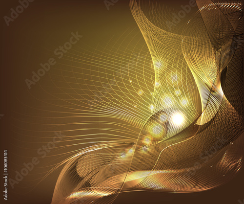 abstract vector illustration of glowing lines