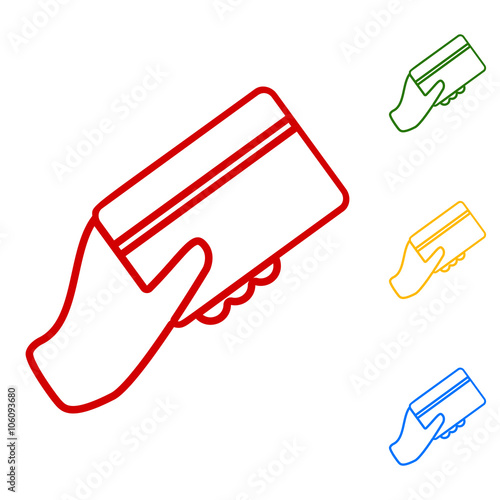 Hand holding a credit card