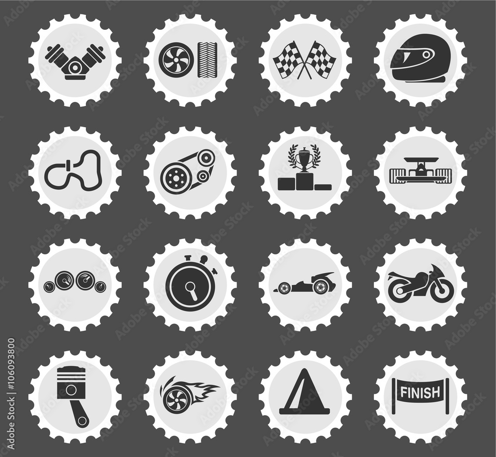 Racing icon set Racing icon set