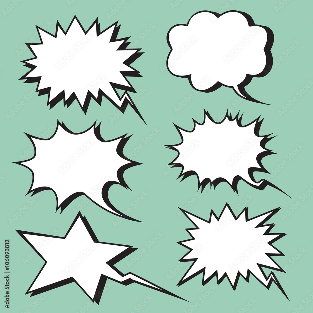 explosion expression comic bubble retro style explosion expression comic bubble retro style