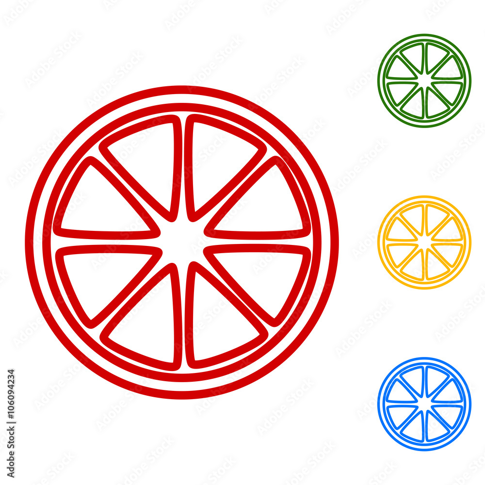 Fruits lemon sign Fruits lemon sign