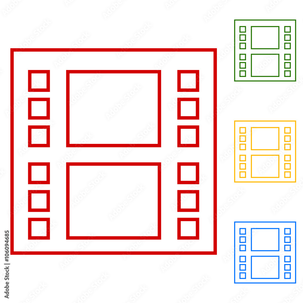 Film. Isolated illustration Film. Isolated illustration