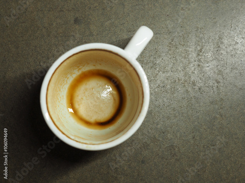 drunk espresso coffee cup