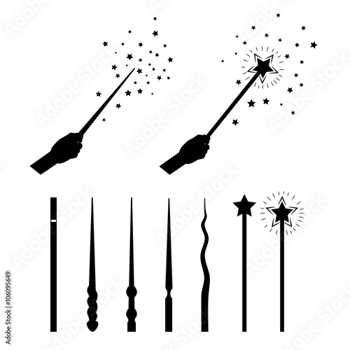 Magic wands set.